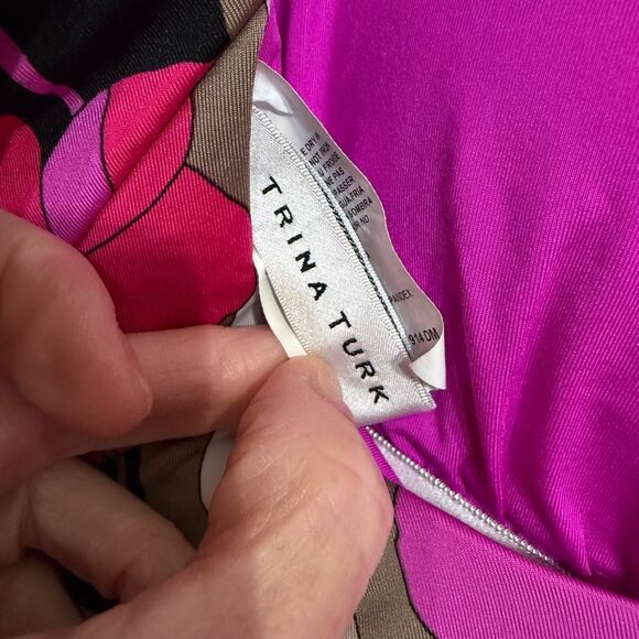 Trina Turk Lynx Gemini One Piece Swimsuit Sz 6 - Picture 5 of 6